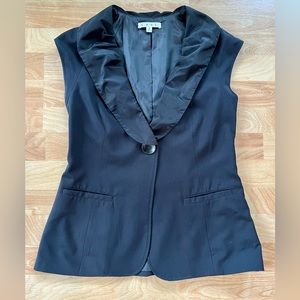 CAbi Black Tuxedo One Button Vest ~ size 2
